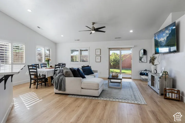Vaulted ceilings with recessed lighting