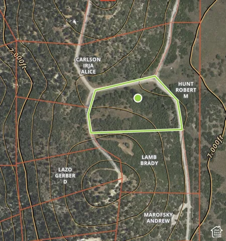 Plat Map. Illustrating the property boundaries, surrounding parcels, and owner names