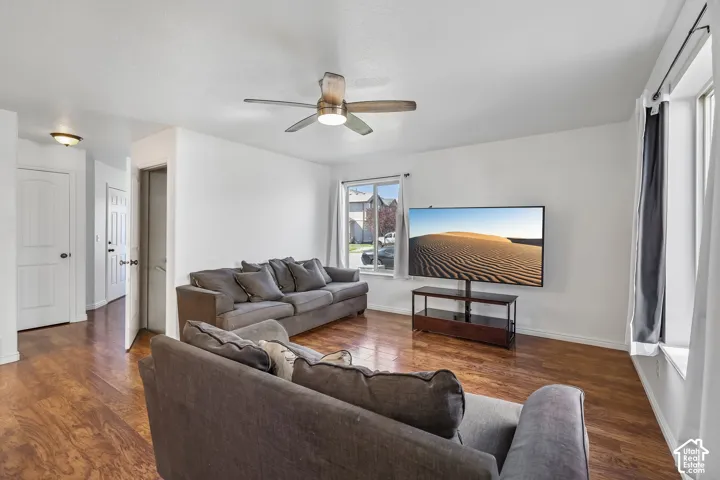 Wood-finish flooring throughout