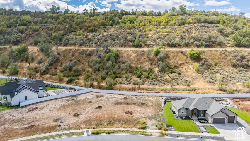 Expansive lot with a natural, undeveloped backdrop