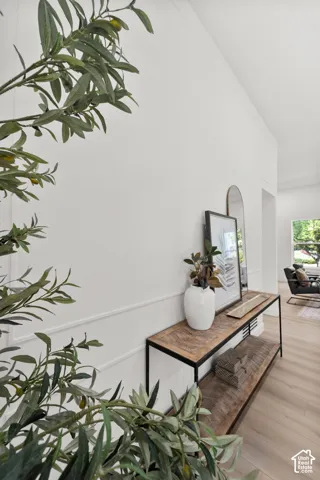 Wood-finish flooring throughout