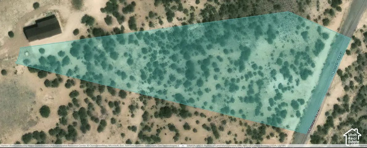 Aerial Map. Depicting the boundaries of the property and its immediate surroundings