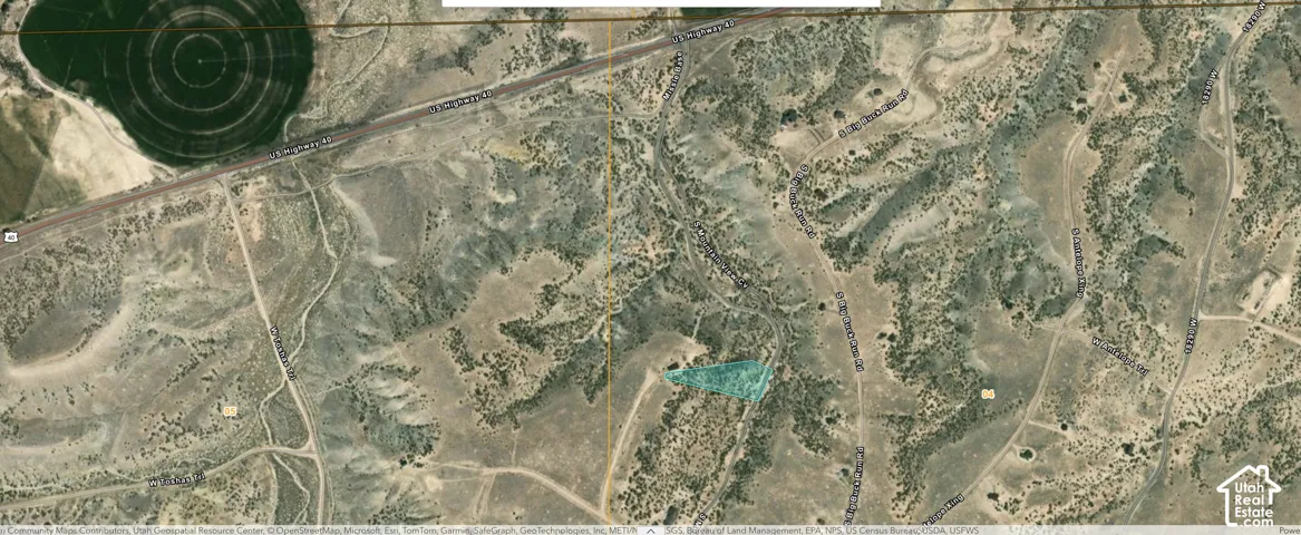 Property Map. Highlighting the property's boundaries within the surrounding terrain