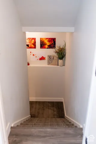 Built-in shelving with recessed lighting