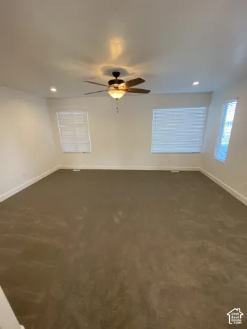 Recessed lighting and ceiling fan with integrated light fixture