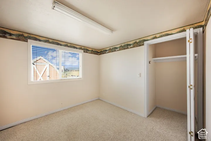 Neutral-toned carpeting throughout