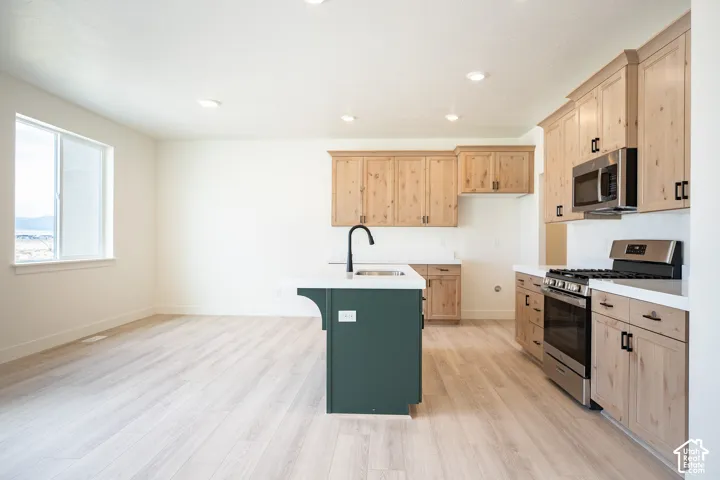 Substantial open dining area adjacent to kitchen.