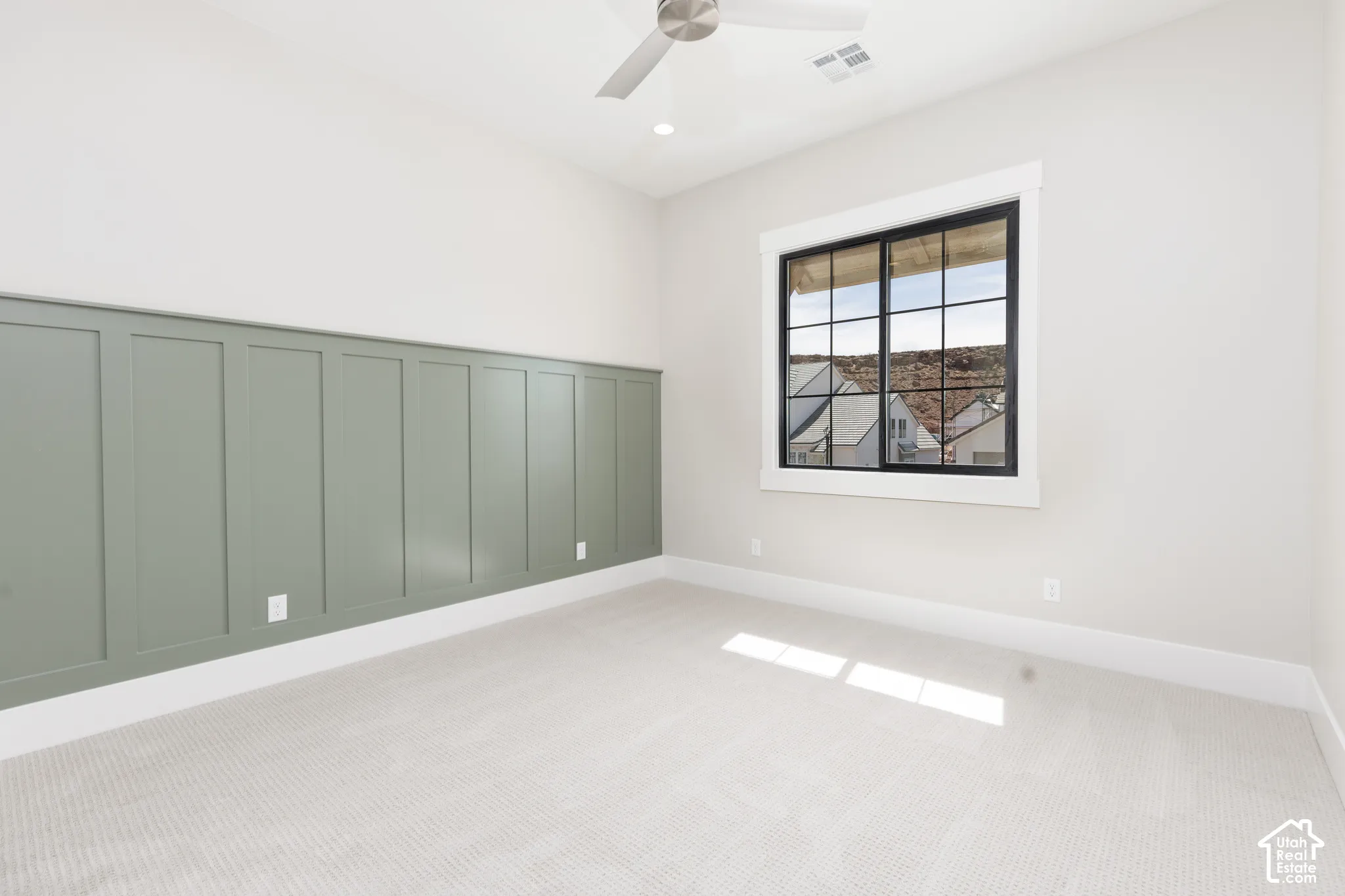 Accent wall with board and batten detailing