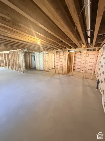Open floor space with concrete flooring