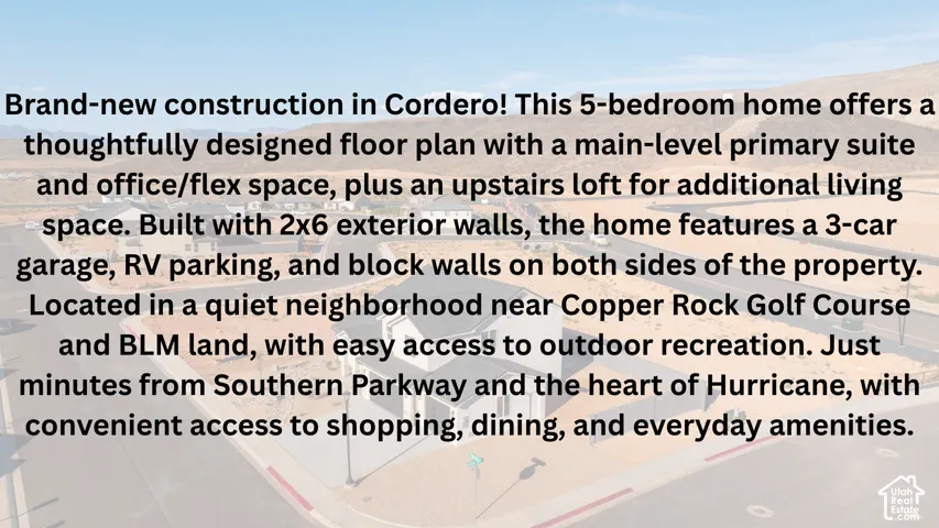 Property Listing Description. Highlighting property features, including construction specifications, room count, and proximity to local points of interest