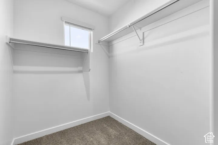 Built-in shelving with hanging rods