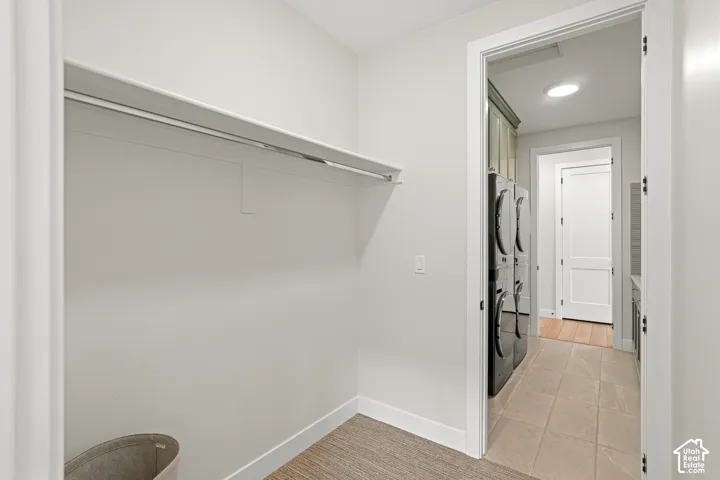 Built-in closet shelving and hanging rod