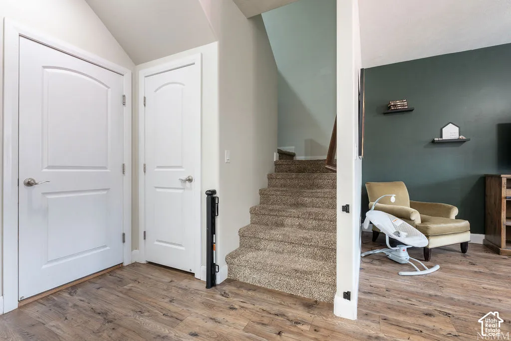 Wood-finish flooring throughout the main level