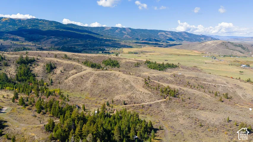 Expansive mountainous terrain with varied elevations