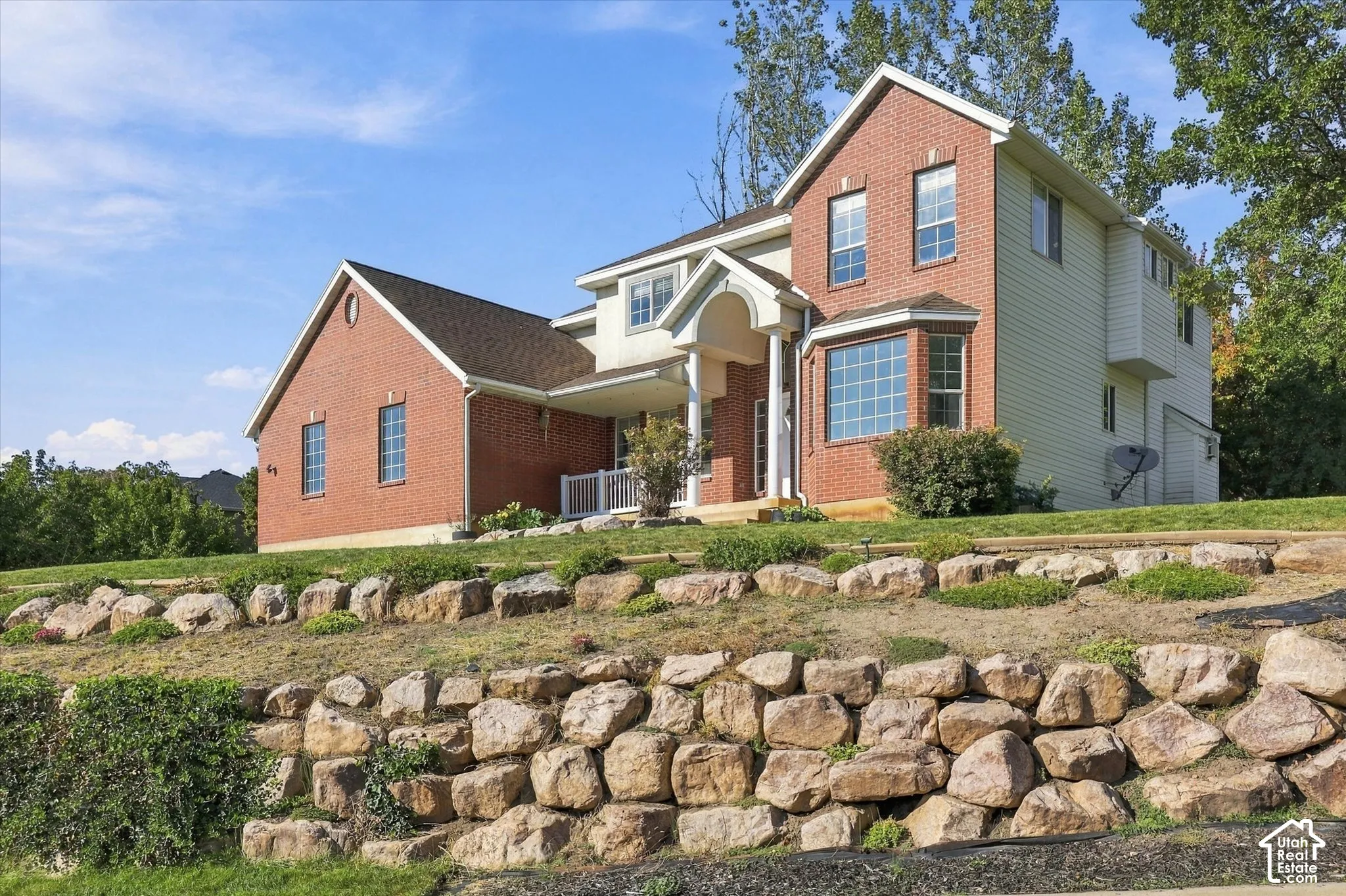 Stunning home on a hill.