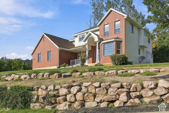 Stunning home on a hill.