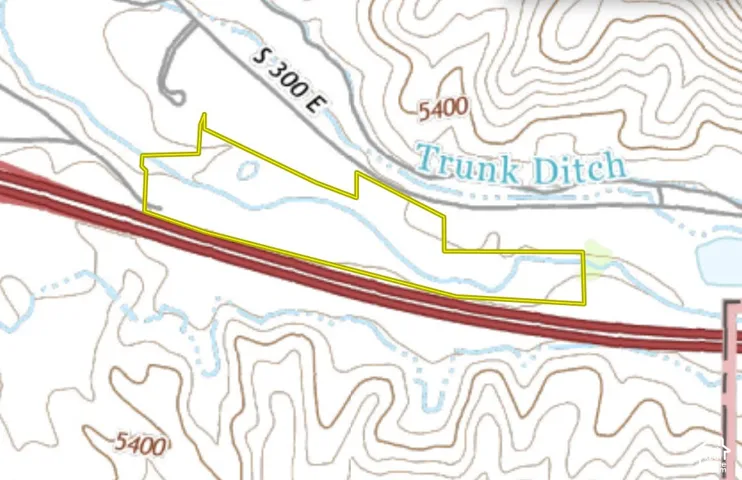 Topographic Map. Depicting the property boundaries, surrounding natural features, and elevations