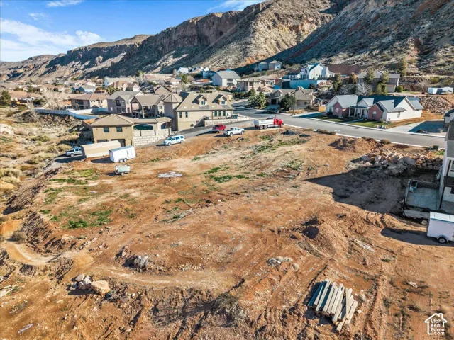 Graded building site with surrounding residential properties