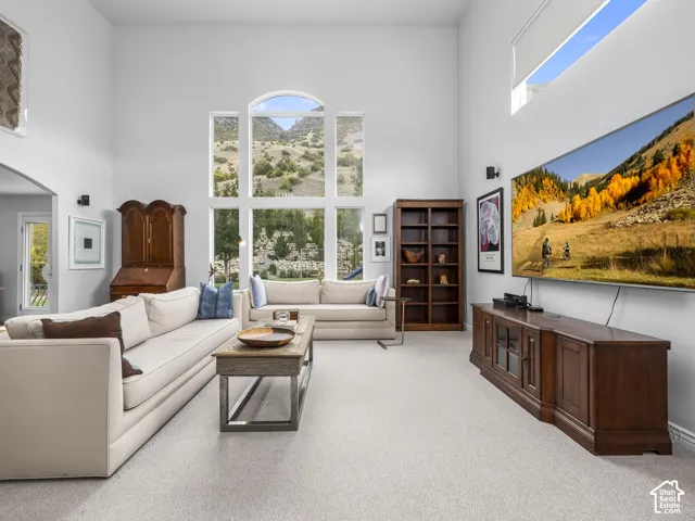 Vaulted ceilings with high windows