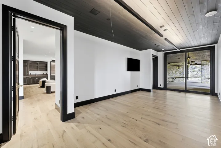 Light wood-finish flooring