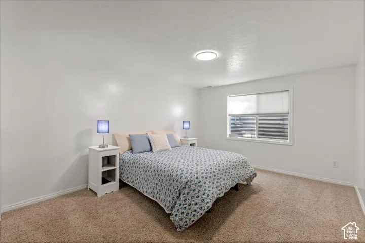 Neutral-toned wall paint and carpeted flooring