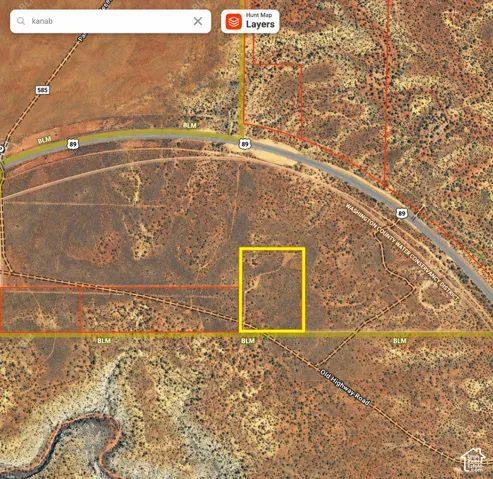 Geographic Information System (GIS) Map. Displaying an aerial view of the property with boundary lines and identifying features
