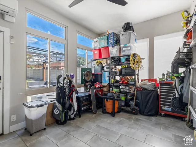 Sunroom is being utilized as storage currently