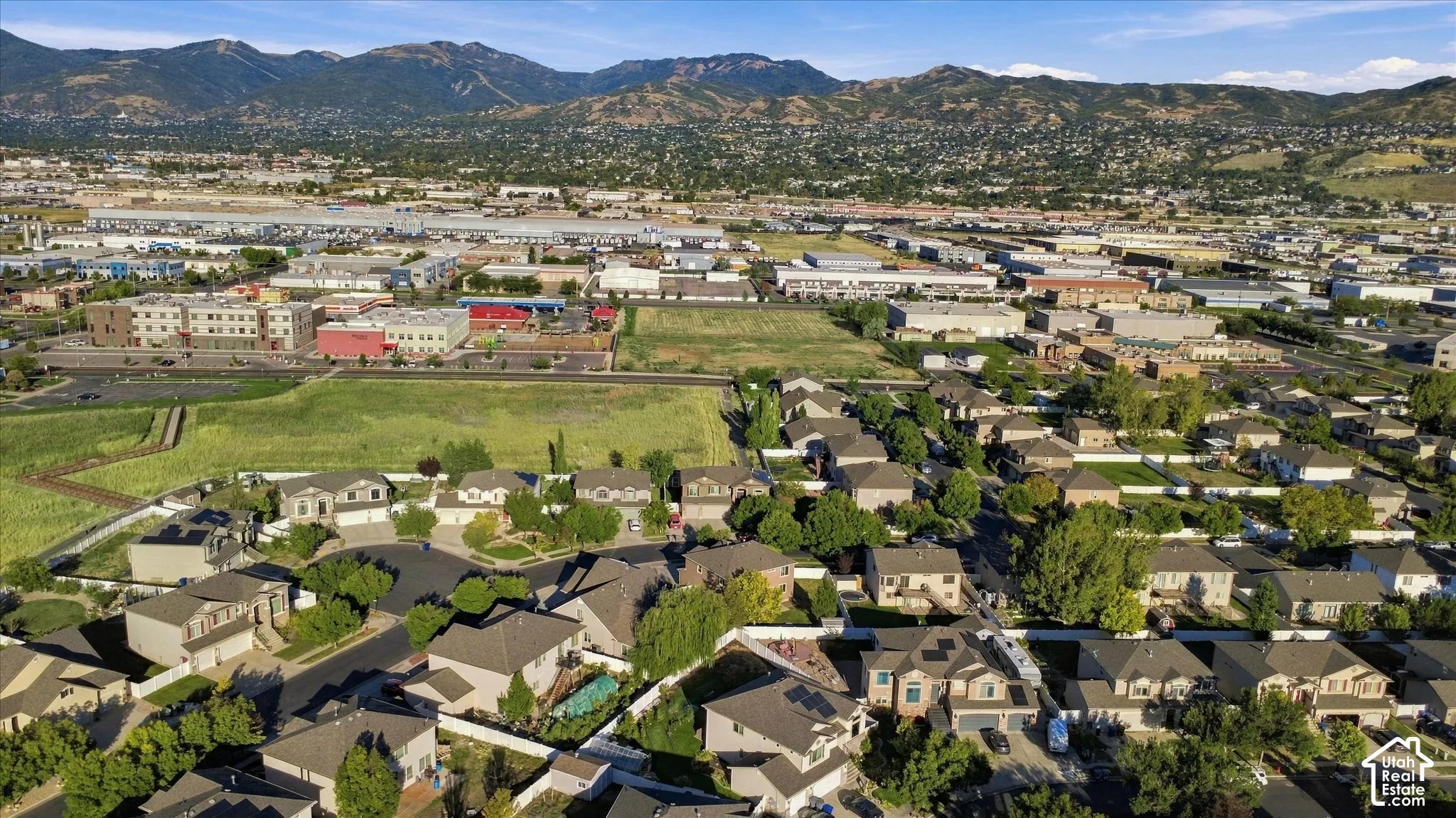 Residential community featuring single-family homes with pitched roofs and mature landscaping