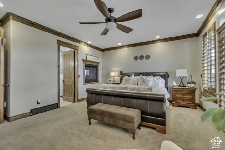 Ceiling fan with integrated lighting