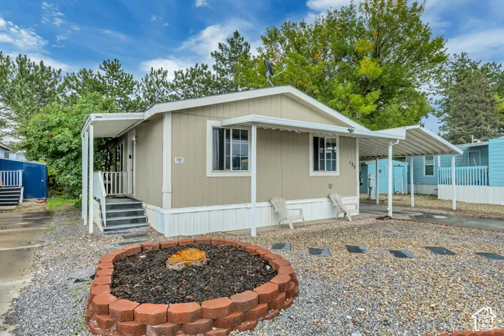 Covered front porch entry