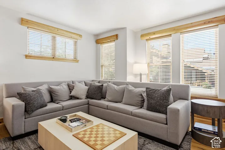 White walls with wood window trim