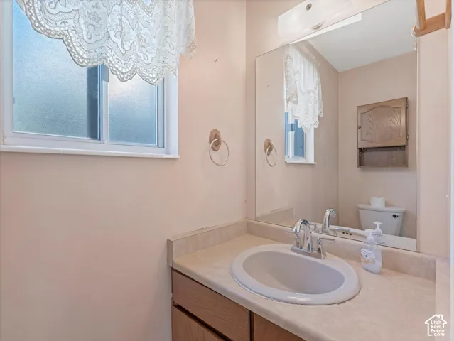 White framed window with frosted glass