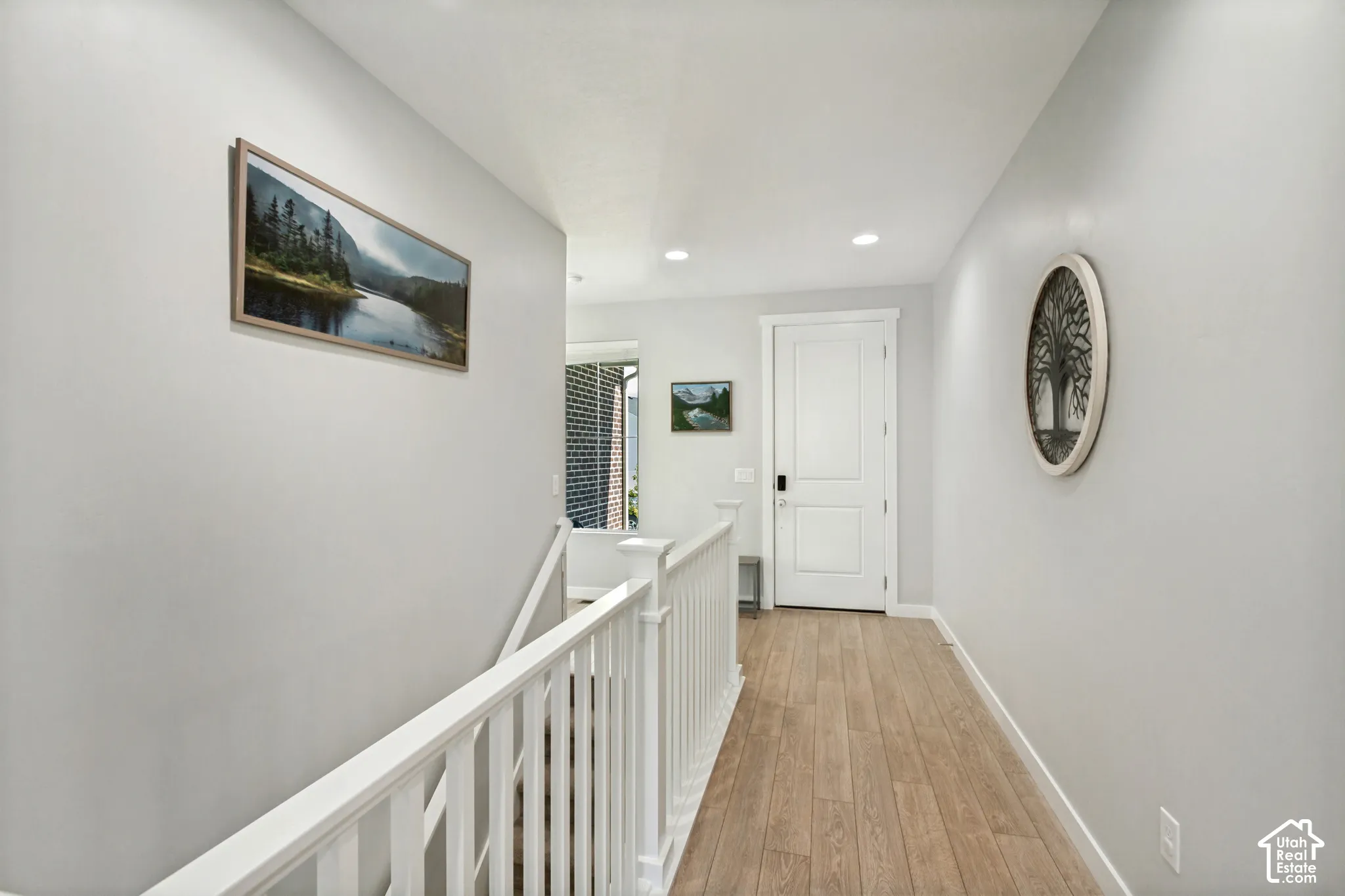 LVP flooring extending through the hallway