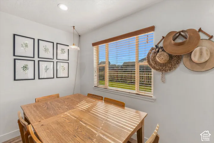 Window with wood-finish blinds