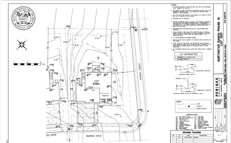 Survey Plat. Depicting the layout and topographical features of the property