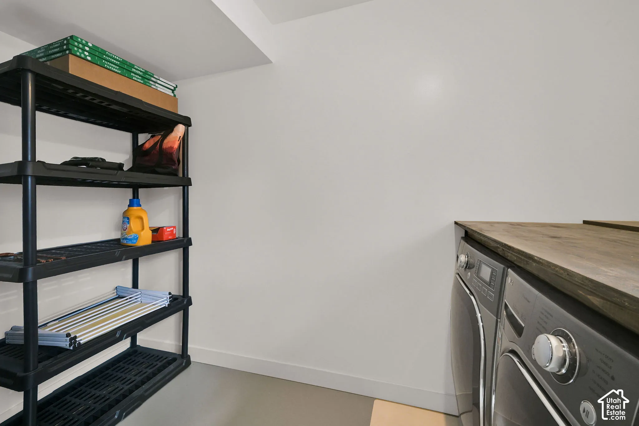 Storage space in laundry room