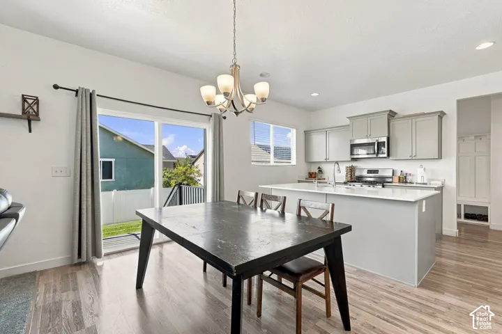 kitchen and dining