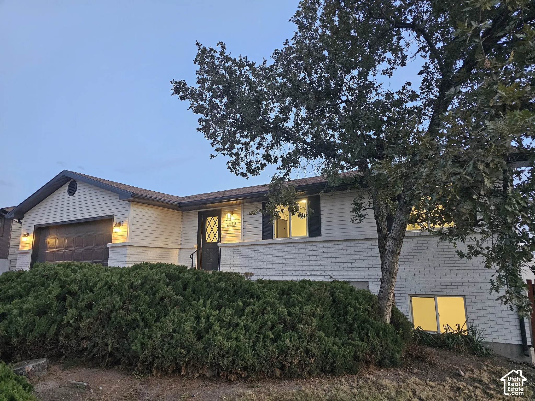 View of the front of the house from the sidewalk