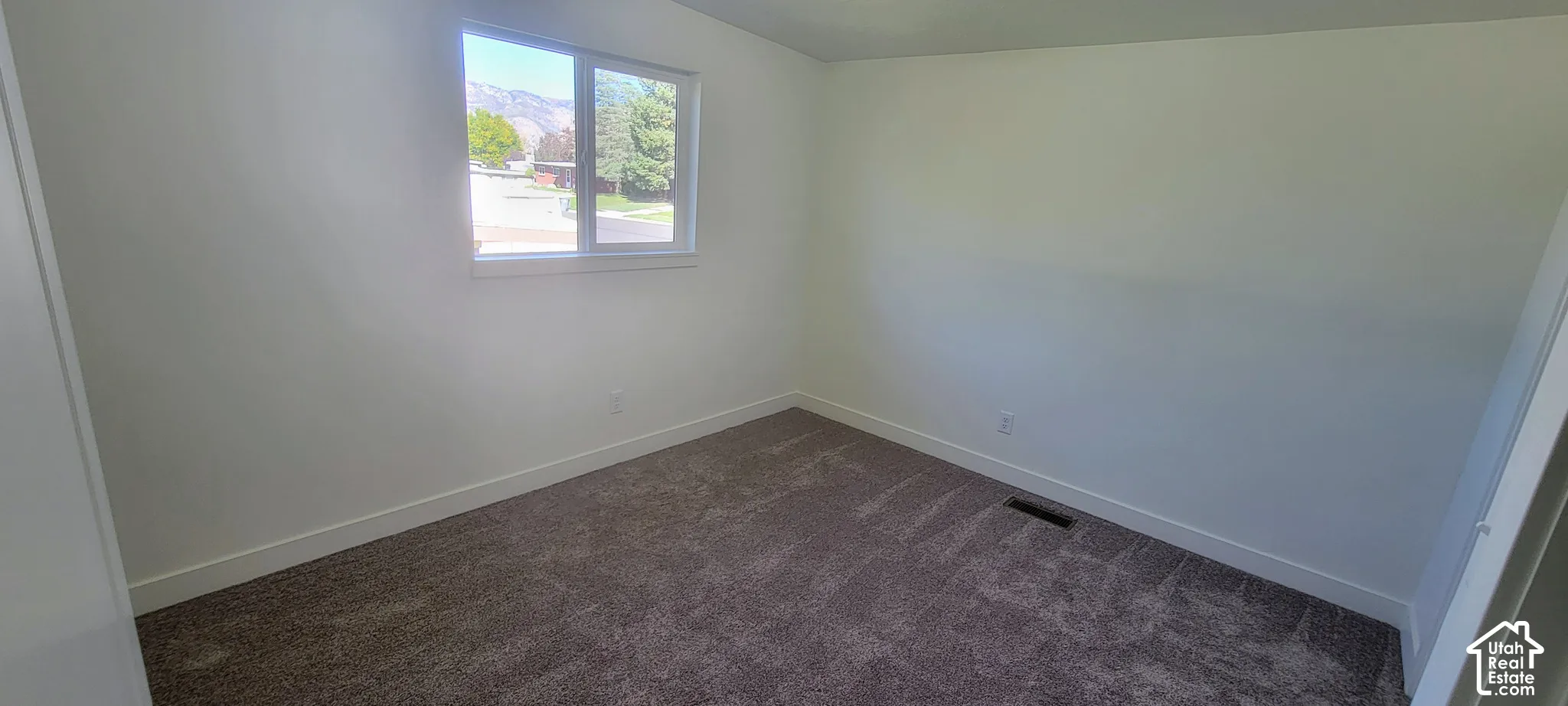 Neutral wall paint and plush carpeting