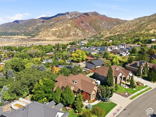 Lush neighborhood setting with expansive mountainous terrain
