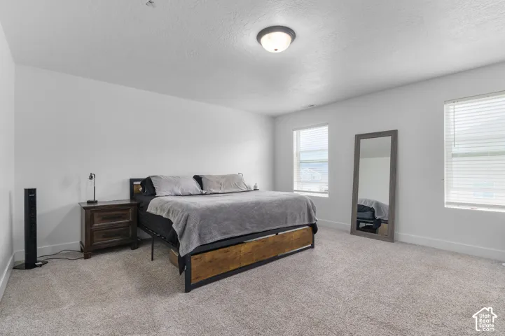 Plush carpeting and crisp white walls