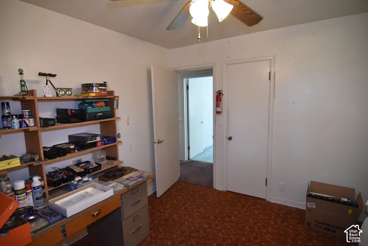Bedroom #3 showing entry from hallway and door to closet.