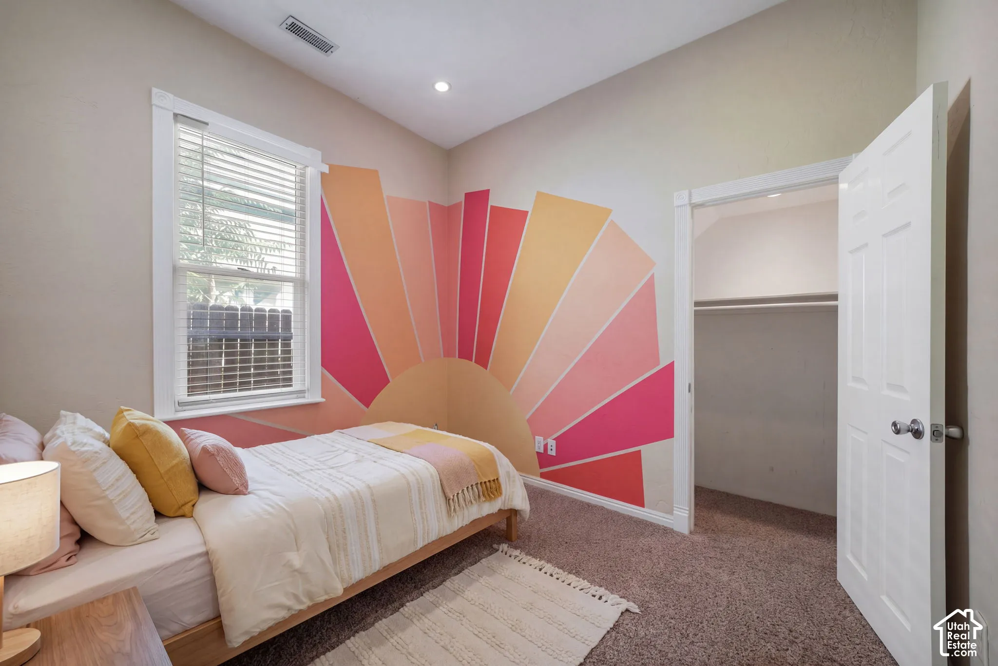 Second main floor bedroom staged