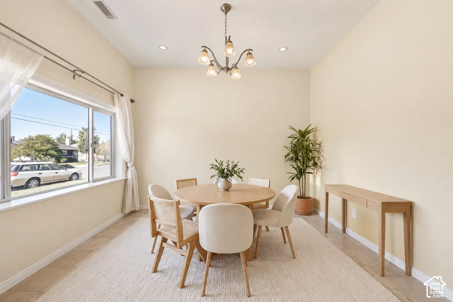 Virtual Example of Dining room with added staging