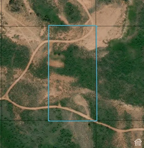 Aerial Map. Depicting the property boundaries and surrounding topography