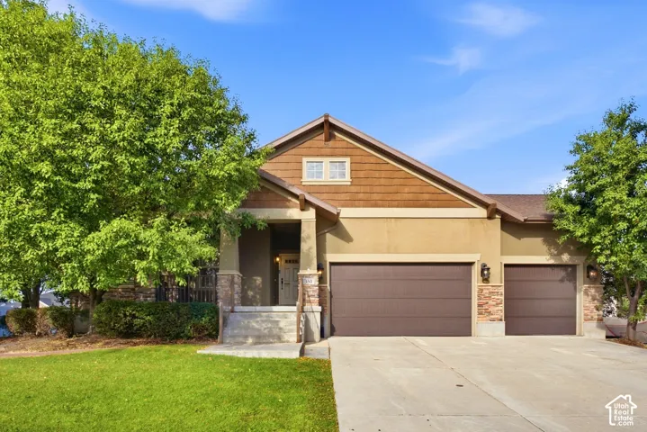 Multi-tone exterior with stucco and wood-finish siding