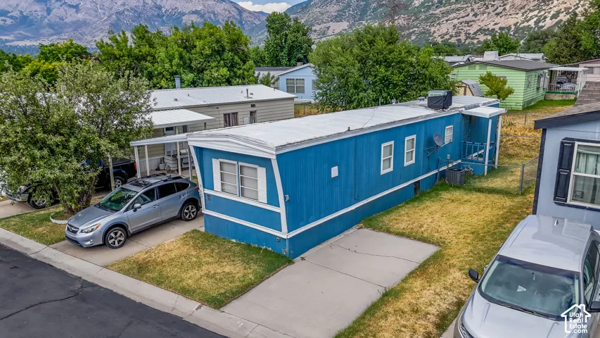 Blue exterior with white trim