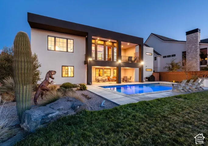 Modern exterior architecture with a multi-level design