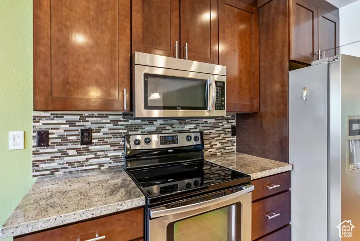 Stainless steel microwave and range
