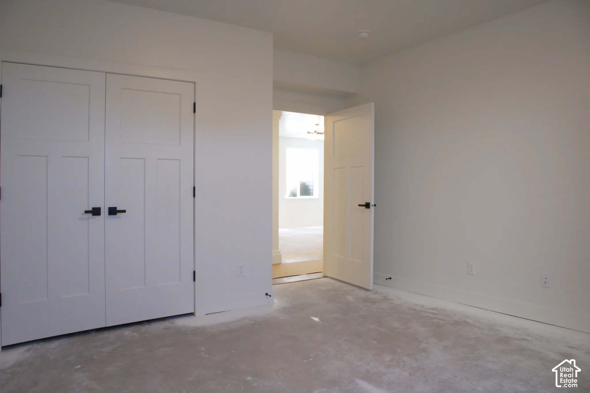 White interior walls with white trim